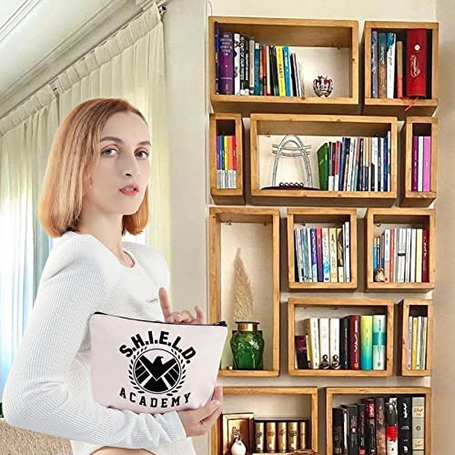 LEVLO Agent TV Show Cosmetic Make Up Bag Shield Fans Gift Shield Academy Shield Logo Makeup Zipper Pouch Bag For Women (Shield Academy)