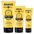 Bee Bald 3-Pack with SMOOTH Daily Moisturizer, HEAL Post-Shave Healing Balm, and SHAVE Premium Shaving Cream