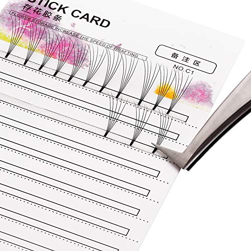 FADLASH Volume Fans Holder for Easy Fan Volume Lashes, 20Pcs Storage Card, Cruelty Free, Black