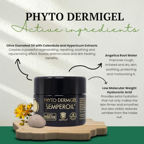 OZOLABS | Phyto Dermigel Day and Night Face Cream | With the benefits of Ozonated Olive Oil with Calendula and Hypericum Extracts| ISO 9001 | 30 ml