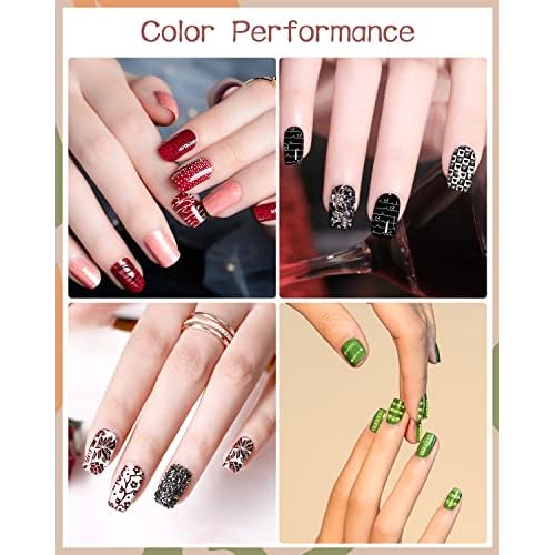 SEISSO 12 Colors Nail Stamping Polish Gels+5Pcs Stamp Print Templates+1 Peel Off Nail Tape Stamp Latex+1 Stamper with Scraper, Stamping Nail Polish Art Set Manicure Gift Collection
