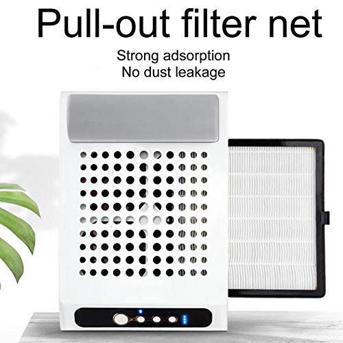 70W Nail Dust Collector - Strong Suction Nail Vacuum Cleaner with Adjustable Speed Settings & Reusable Filter for Manicure Professionals - Low Noise Operation