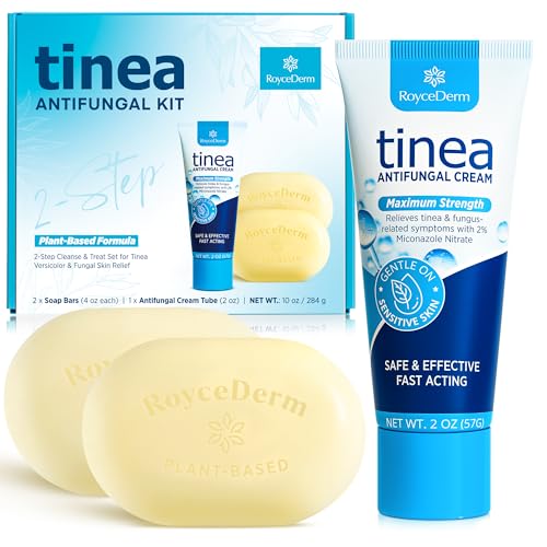 Tinea Versicolor Relief Cream & Soap Kit - Helps with Tinea Versicolor, Fungal Skin Conditions ? Soothes, Cleanses, and Restores Skin Health