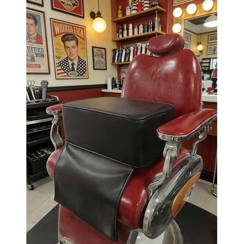 Salon Booster Seat for Kids Thick Cushioned Haircut Stool,Portable Salon Station Hair Cutting Sap Equipment(Black)