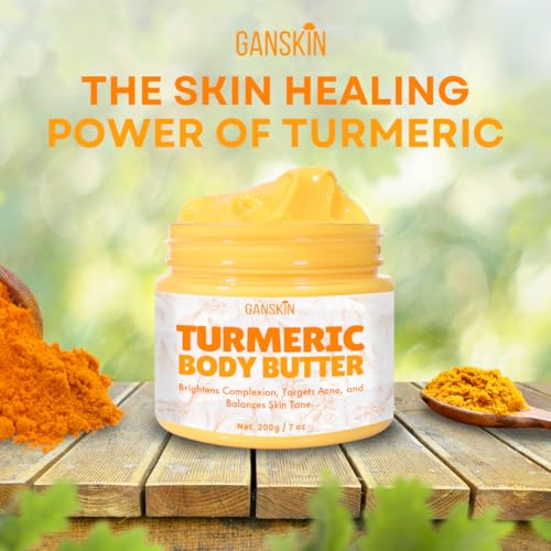 Turmeric Face Cream ? All Natural Skin Brightening Lotion ? Turmeric Whipped Body Butter for Dark Spots, Hyperpigmentation ? Skincare Cleanses, Fights Acne, Evens Tone, Scars, Sun Damage