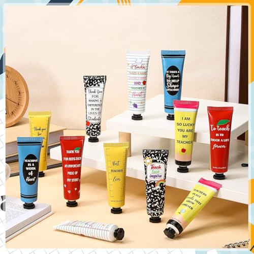 Loopeer 36 Pcs Teacher Appreciation Gifts Bulk Hand Cream Hand Lotion Inspirational Dry Cracked Hands Travel Size Moisturizing Gifts for 2026 Teacher Appreciation Week Graduation