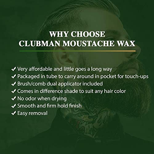 Clubman Moustache Wax Neutral 0.50 oz (Pack of 8)