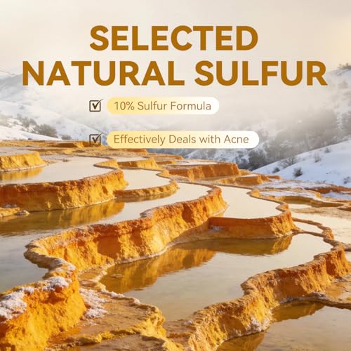 Bee & Flower Shanghai Sulfur Soap 10% Sulfur Soap Bar Face and Body Acne Treatment Sulphur Bar Soaps 3.4 Oz (4 Packs)