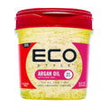 Eco Style Ecoco Gel - Argan Oil - 100% Pure Olive Oil - Promotes Healthy Hair - Nourishes And Repairs Hair - Long-Lasting Shine - 10/10 Maximum Hold - Tames Frizzy Hair - For All Hair Types - 16 Oz