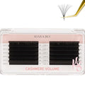 KIARA SKY LASH Cashmere Volume Lash Extensions | Premium Cashmere Lash Extensions | Soft Semi-matte natural finish | For Professional Eyelash Extensions Use Only | Black, (D-0.07-14MM)