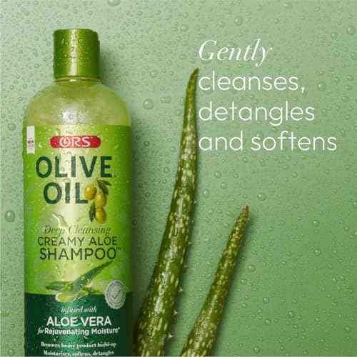 ORS Olive Oil Moisture Restore Creamy Aloe Shampoo Infused with Aleo Vera 12.5 Ounce