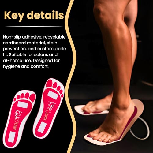 200 Pairs(400feets)Spray Tan Feet Pads Disposable & Economic Pink Feet pads for Spray tanning,Use in Tanning booth,Sunless Tanning at Home or Beauty Salon-Non Slip-Comfortable-Hygienic-Ultra Bronzing