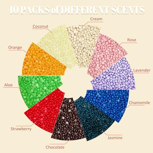 Wax Beads 2.2 lbs /1000g£¬Premium Hard Wax Beads for Coarse Hair, Refill Wax Beads for Hair Removal and Sensitive Skin Women, Work on Face, Brazilian, Bikini, Body (Multi Color)