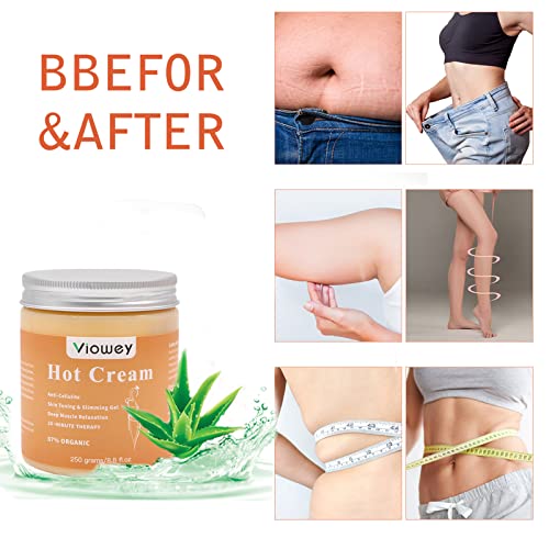 Hot Cream, Fat Burning Cream for Tummy, Abdomen, Belly, Legs, Arms, Buttocks and Waist, 8.8oz