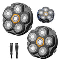 2 Pcs 6 Blade Magnetic Replacement Shaving Head, Washable Shaver Blade Heads Replacement for Head Shaver Razor for Men