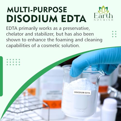 Disodium EDTA - 3.52 Oz / 100g | Pure Cosmetic Grade Raw Material White Crystalline Powder for DIY Body Soaps, Hair Shampoo & Conditioner, Facewashes Foam Builder & Cleanser