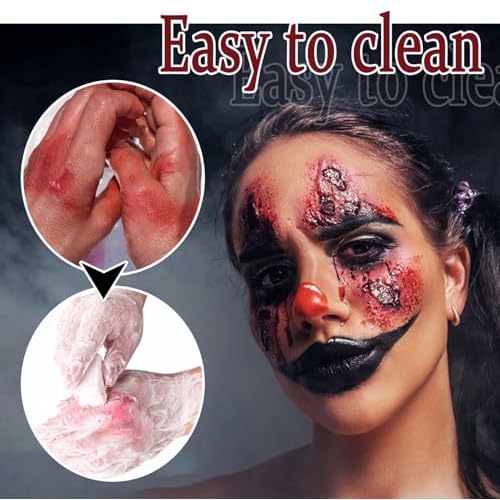Fake Blood Makeup Spray,Fake Blood Washable for Clothes,Halloween Liquid Blood Splatter for Vampire Zombie Bride Clown Costume Cosplay Theater SFX Halloween Makeup