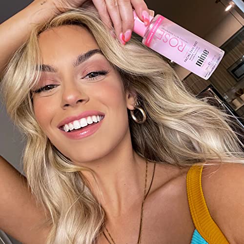 Minetan Rose Face Tan Mist | Clear Facial Self Tanning Spray | Gradual Daily Sunless Tanner, Infused | Soothing Rose Water & Vitamin C, Hydrating, Golden Glow Skin Finish | 3.38 Fl Oz