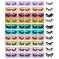 FARRED Wholesale False Lashes 30 Pairs 10 Styles Medium Length Vegan Eyelashes Fluffy Volume Strip Lashes Bulk 10 Portable Boxes Fake Eyelashes Mixed Natural Look 3D Faux Mink Lashes (mix 30pairs)