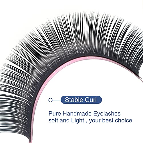 Ellipse Eyelash Extension 0.20 CC Curl 12mm Flat Eyelashes False Mink Individual Eyelash Extension Professional Salon Used by Qeelasee