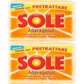 Sole:"Sole Marsiglia" Marseille Laundry Soap for Pre-Treating 8.8 Ounce (250gr) Soaps (Pack of 4) [ Italian Import ]