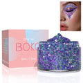 Boko 50ML Body Glitter Gel, Mermaid Chunky Glitter Gel for Face Hair Body Sparkle Makeup, Cosmetic Face Glitter Sequins for Festival Concert Party Rave Accessories - Chameleon Purple