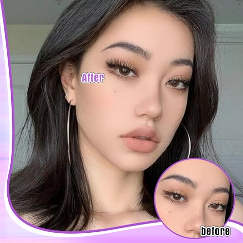 Wispy Lash Extension Kit Natural Lash Clusters Kit DIY Eyelash Extensions Kit 252 pcs Individual Lashes Clusters Wispy Eyelash Clusters with Lash Bond and Seal at Home Cat Eye Cluster