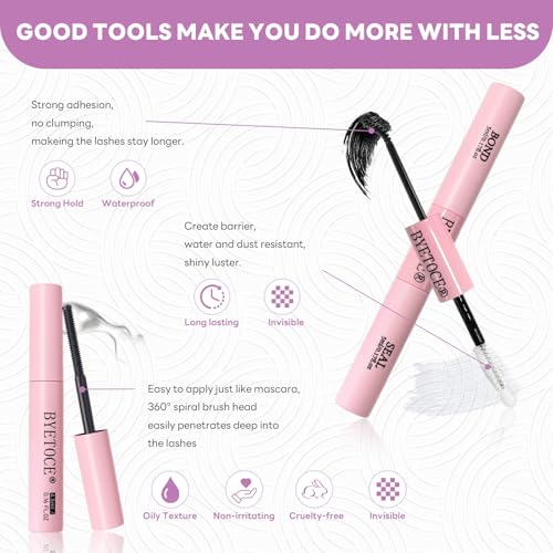 Lash Extension Kit Thick Eyelash Extension Kit 9-16mm Fluff Volume Lash Clusters 30D 40D Individual Eyelashes Kit with Lashes Bond, Lashes Remover, Lash Tweezers, DIY Lash Extension