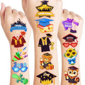 96 PCS Happy Graduation Temporary Tattoos for Kids - Pre-Cut Cute Grad Congrats Designs for Graduation Theme Parties, Fun Birthday Party Supplies Decorations Favors (Graduation-VT1)