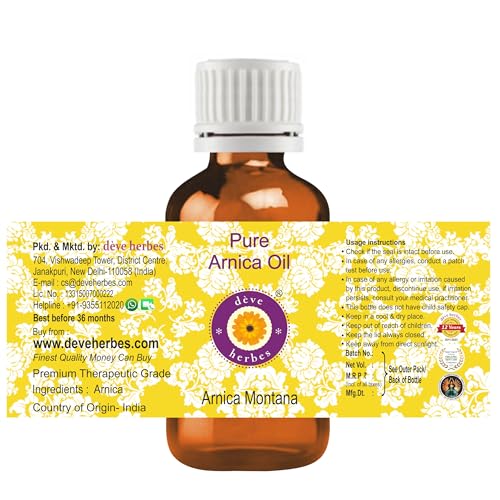 Deve Herbes Arnica Oil (Arnica Montana) | Infused | Pure | Non-Sticky | Lightweight | For Facial Care | Men & Women | 100ml X 2 (6.76 oz)