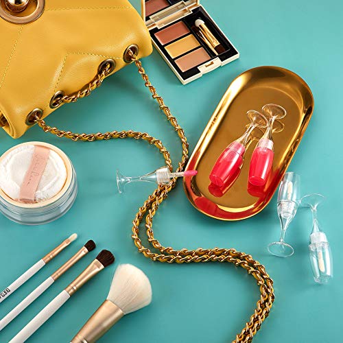 Maitys 20 Pcs 8 Ml/ 0.27 oz Lip Gloss Tubes Mini Wineglass Shaped Empty Lip Gloss Tube Lip Balm Containers Mini Refillable Bottles Lip Glaze Container with 2 Pieces Funnels for Women(Transparent)