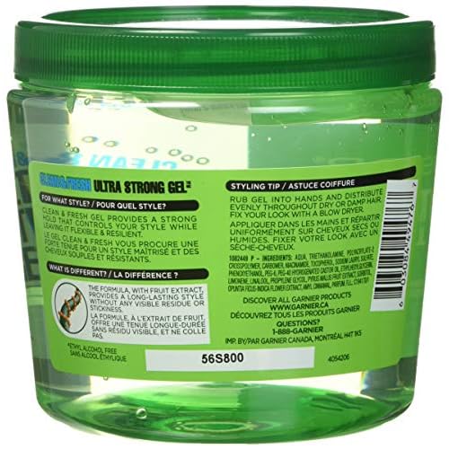 Garnier Fructis Style Ultra Strong Hold Gel, Clean and Fresh, No. 4, 21.2 Ounce