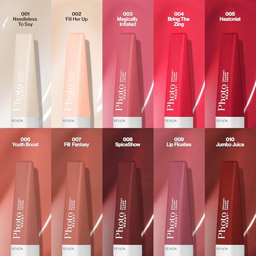 REVLON PhotoReady Instant Plump Serum, Plumping Gloss, Hydrating, Non-Sticky & High Shine Finish, 003 Magically Inflated, 0.25 fl oz