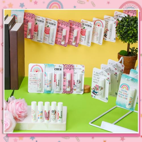 15 Pack Teacher Employee Appreciation Gift Bulk Lip Balm Employee Staff Appreciation Teacher Staff Team Thank You Gift Bulk Honey Flavor Balm Inspirational Party Favors for Women Men (Classic)