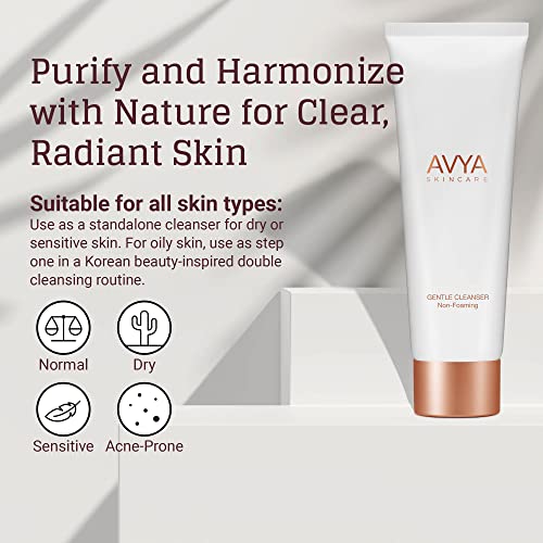 Avya Skincare Gentle Face Cleanser | Hyaluronic & Salicylic Acid | Gentle Exfoliation to Cleanse & Purify Skin | 30ml (1oz)