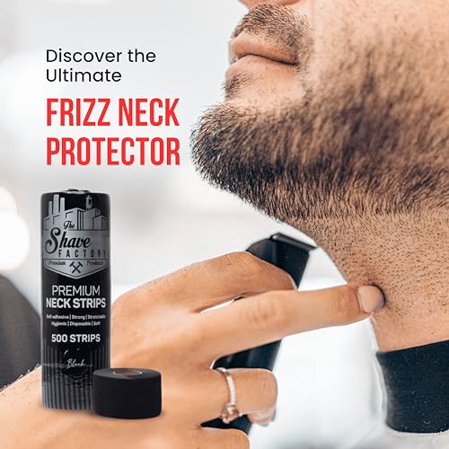 The Shave Factory Black Neck Strip, Disposable Barber Paper Roll, Protects Your Neck, Hygienic Option for Barbers, Unisex, All Ages