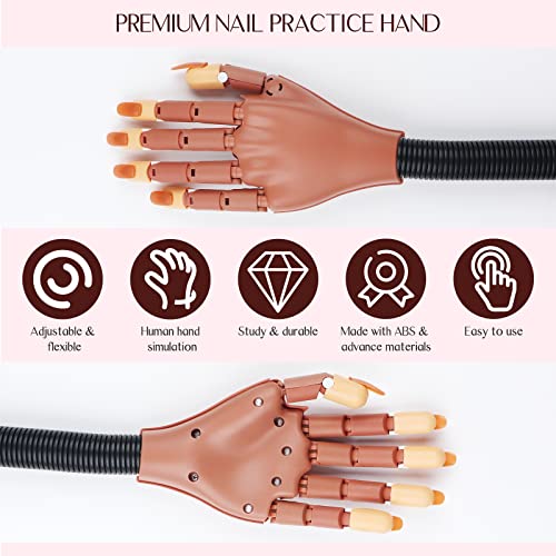 Saviland Nail Art Supplies with 12pcs Nail Art Pens Set and Practice Hand for Acrylic Nails