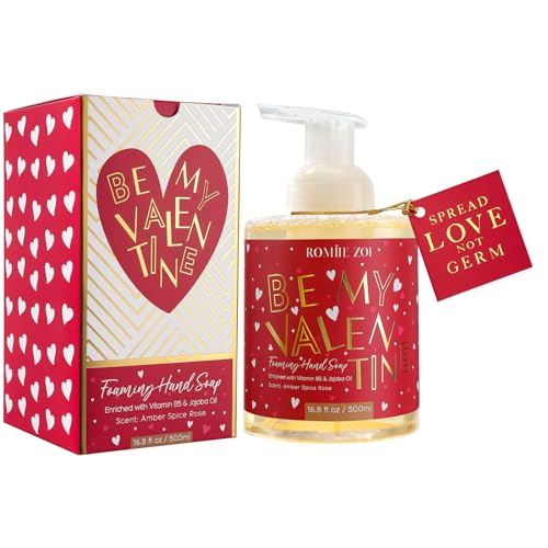 ROMIIE ZOI Foaming Hand Soap for Valentine's Gift Basket- Be My Valentine - Infused with Romantic Rose Aroma - 500 ML / 16.8 FL OZ
