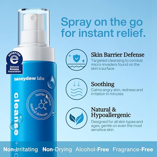 Hypochlorous Acid Spray ? Dermatologist Tested HOCl Facial Cleanser for Sensitive, Acne-Prone & Irritated Skin ? Soothes Redness, Eczema, Rashes & Itching ? Skin Repair Spray, 6.8 oz - Honeydew Labs