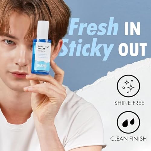 DASHU Blue Sedum Water Serum | Hydrating Skin Serum Water Based Moisturizer for Face 8 Hyaluronic Acids | Men¡¯s Grooming Essentials 2.19 fl oz