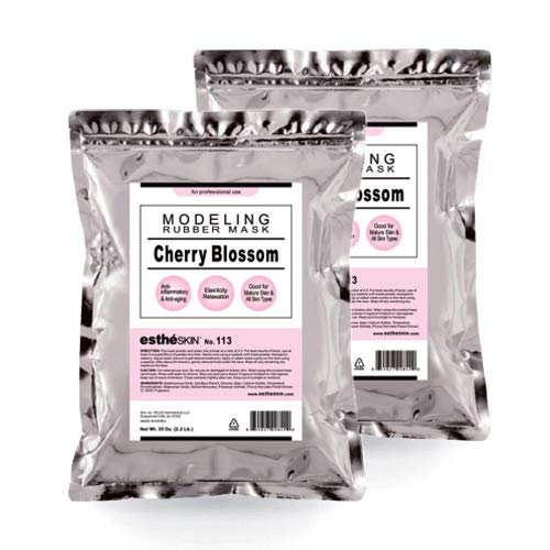 No.113 Cherry Blossom Modeling Mask Powder for Professional Facial Treatment, 35 Oz. (2 Pack) ? Soothing & Elasticity Boost, Ideal for Sensitive & Mature Skin ? Made in Korea, K-Beauty
