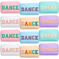 12 Pcs Cosmetic Cheer Bag Bulk with Chenille Letter Patches Gifts Nylon Makeup Bag Portable Toiletry Zipper Pouch for Cheerleader Women Travel Accessories(Novel Colors,Dance)