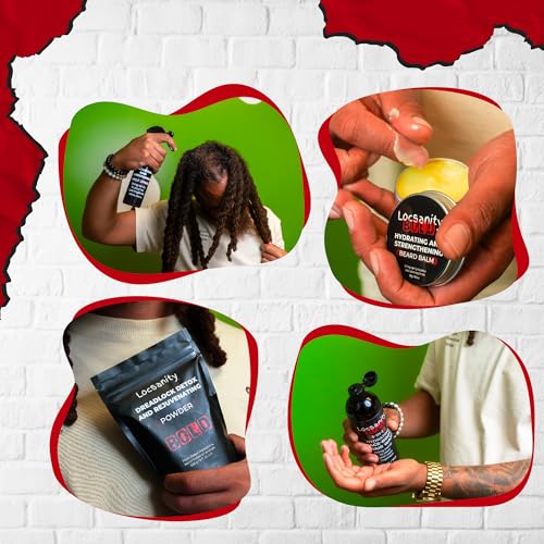 Locsanity BOLD Men¡¯s Bundle ? 7-in-1 Premium Grooming Set: Loc Spray, 3-in-1 Body Wash, Hygiene Spray, Men¡¯s Body Oil, Beard Oil, Dreadlock Powder, Almond & Jojoba Oil | Dreads & Locs Moisturizer