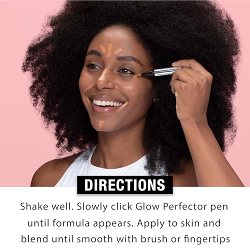 Neutrogena Healthy Skin Glow Perfector Concealer Pen, Lightweight Liquid Makeup for Face with Pro-Vitamin B5 & Vitamin E for a Radiant Finish, Light, 0.1 oz