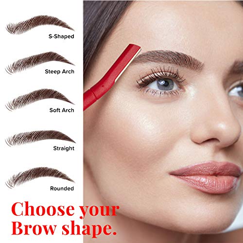 KISS NEW YORK Eyebrow Razor Trimmer Facial Hair Shaper Remover, Multipurpose Exfoliating Dermaplaning Dermaplane Shaving Tools for Men & Women 5 Count (Pack of 2)