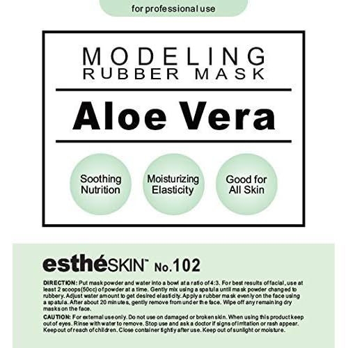 No.102 Aloe Vera Peel Off Type Modeling Rubber Mask Powder for Facial Skin Care Treatment, 35oz