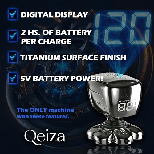 Head Shavers for Bald Men, 7D Stainless Steel Blades & Wireless Charging Base, Waterproof Skull Shaver with Digital Display, Powerful Motor, Wet & Dry Kit for Men, Flex Series.