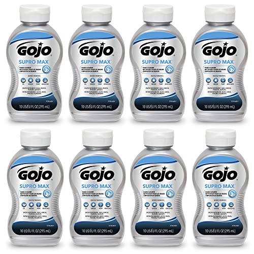 GOJO SUPRO MAX Hand Cleaner 10 fl oz Heavy Duty Hand Cleaner Squeeze Bottle (Pack of 8) - 7278-08