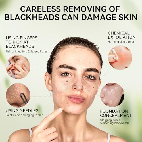 LANBENA Upgraded 2.0 Bamboo Charcoal Blackhead Remover Mask - 60 Nose Strips, Peel off & Purify Pores, Deep Cleanse for All Skin Types
