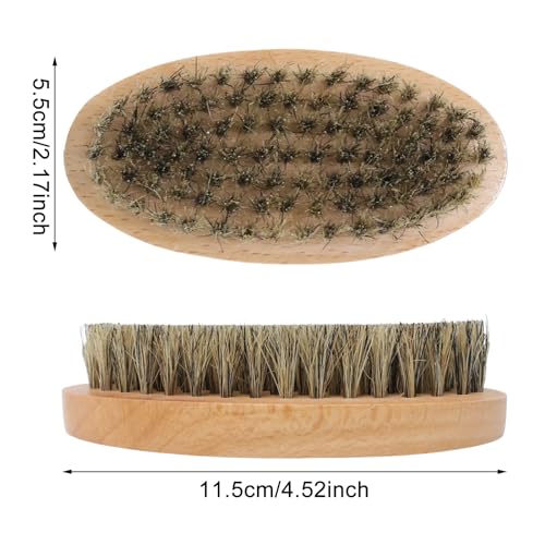 yueton 2PCS Nanzhu Beard Brush Men's Styling Beard Combing Brush Clean and Beautify Hair Combs for Long Beard Combing Hair Salon Cleaning Brush Fragmented Hair Cleaning Accessories
